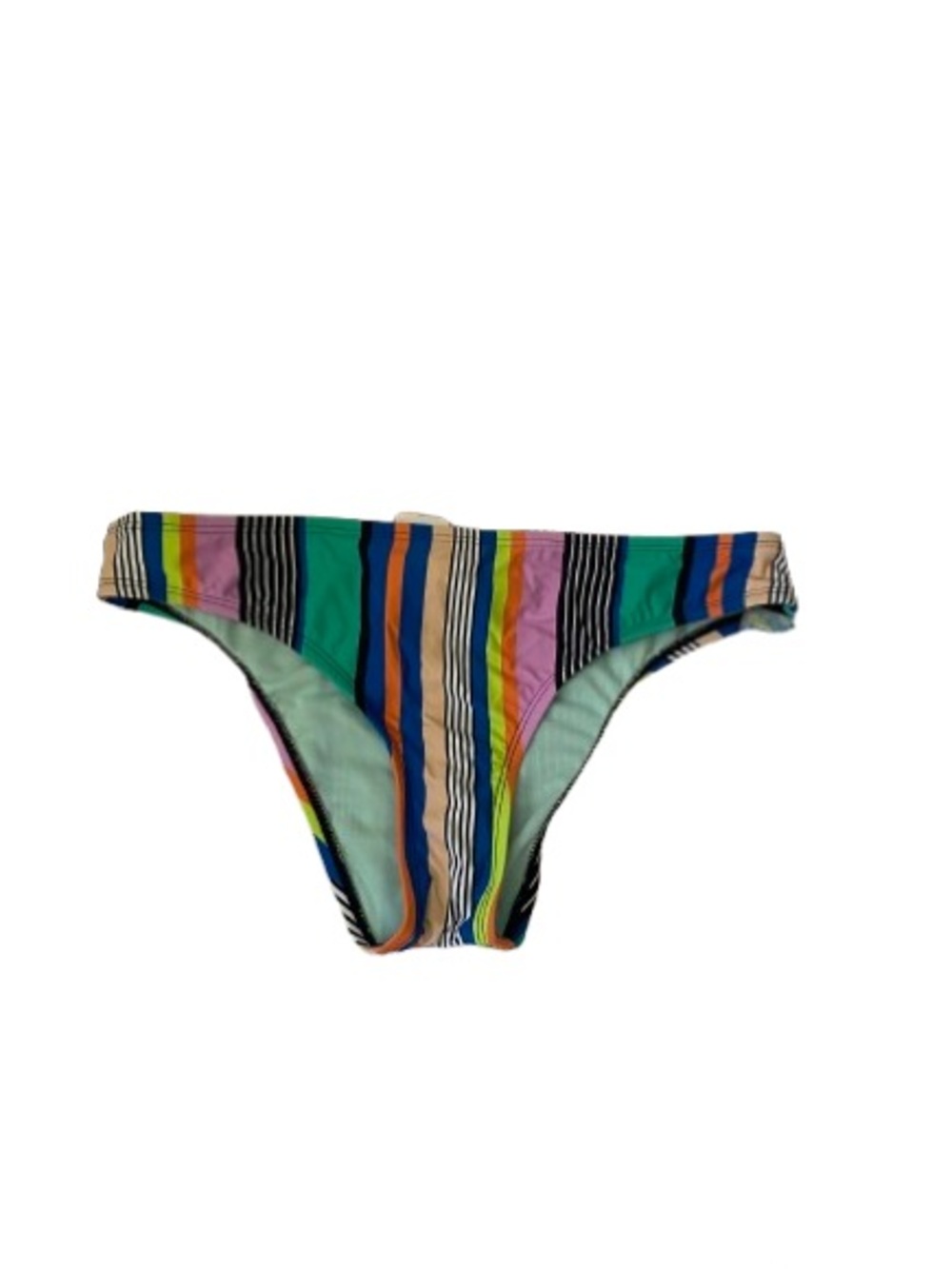 Hobie Green Teal Blue Orange Striped Women’s Bikini Bottom